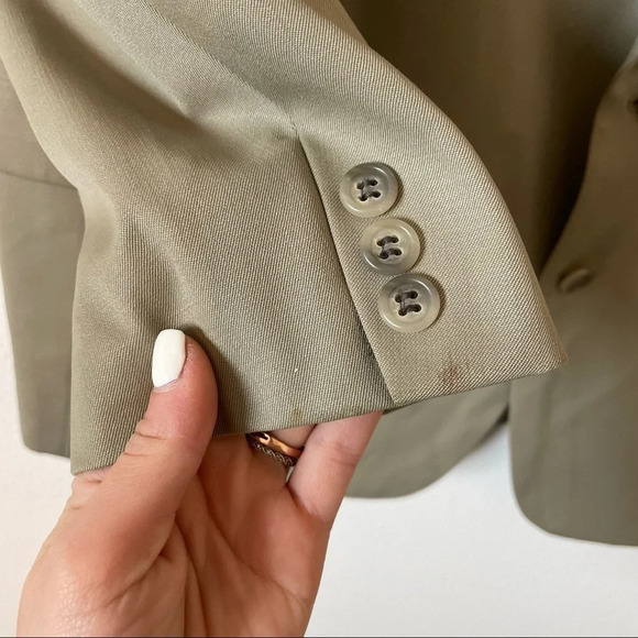 Pierre Balmain Tan Single Breasted Wool Blazer Jacket 48R - Picture 8 of 9